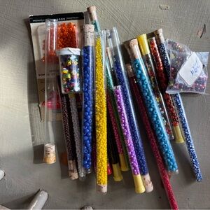 Crafty house. Vintage Seed Beads Tubes